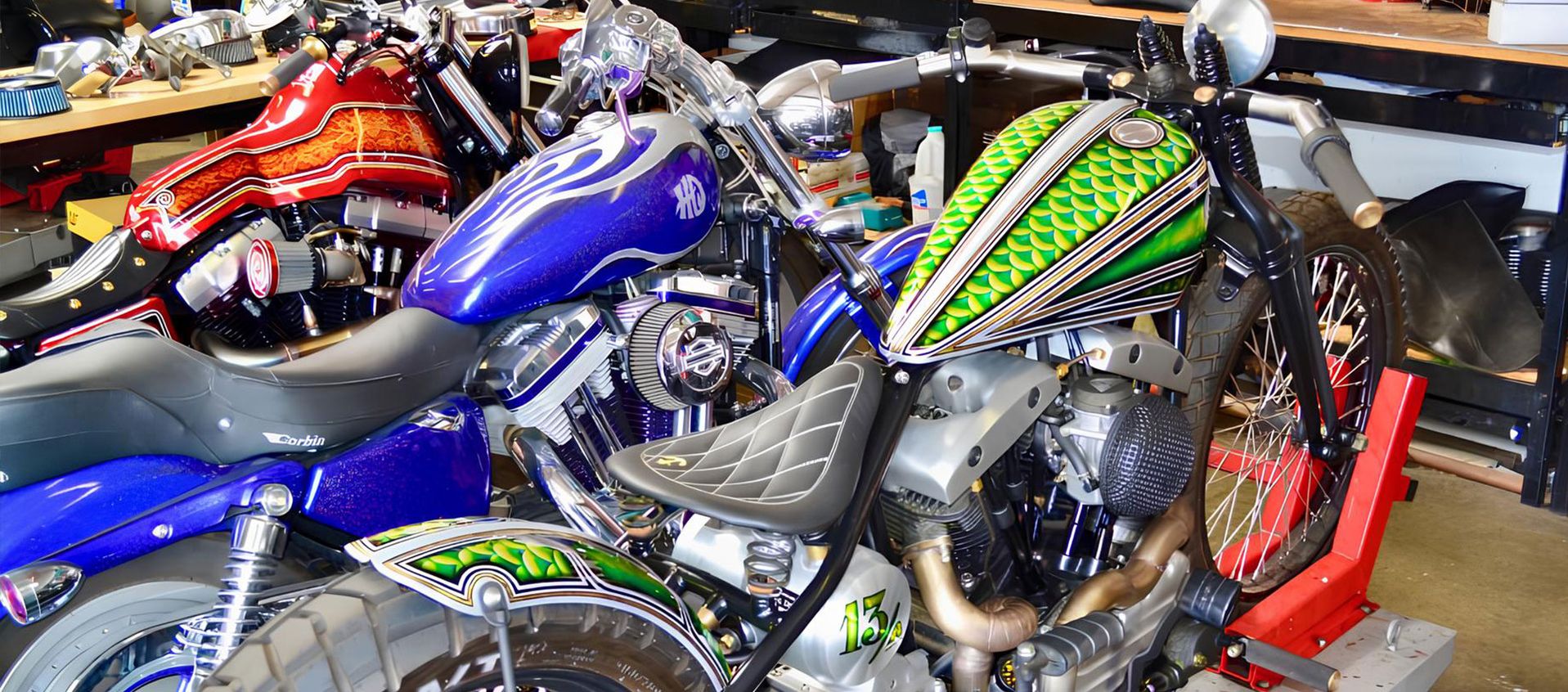 Motorbikes - tuning, colourful